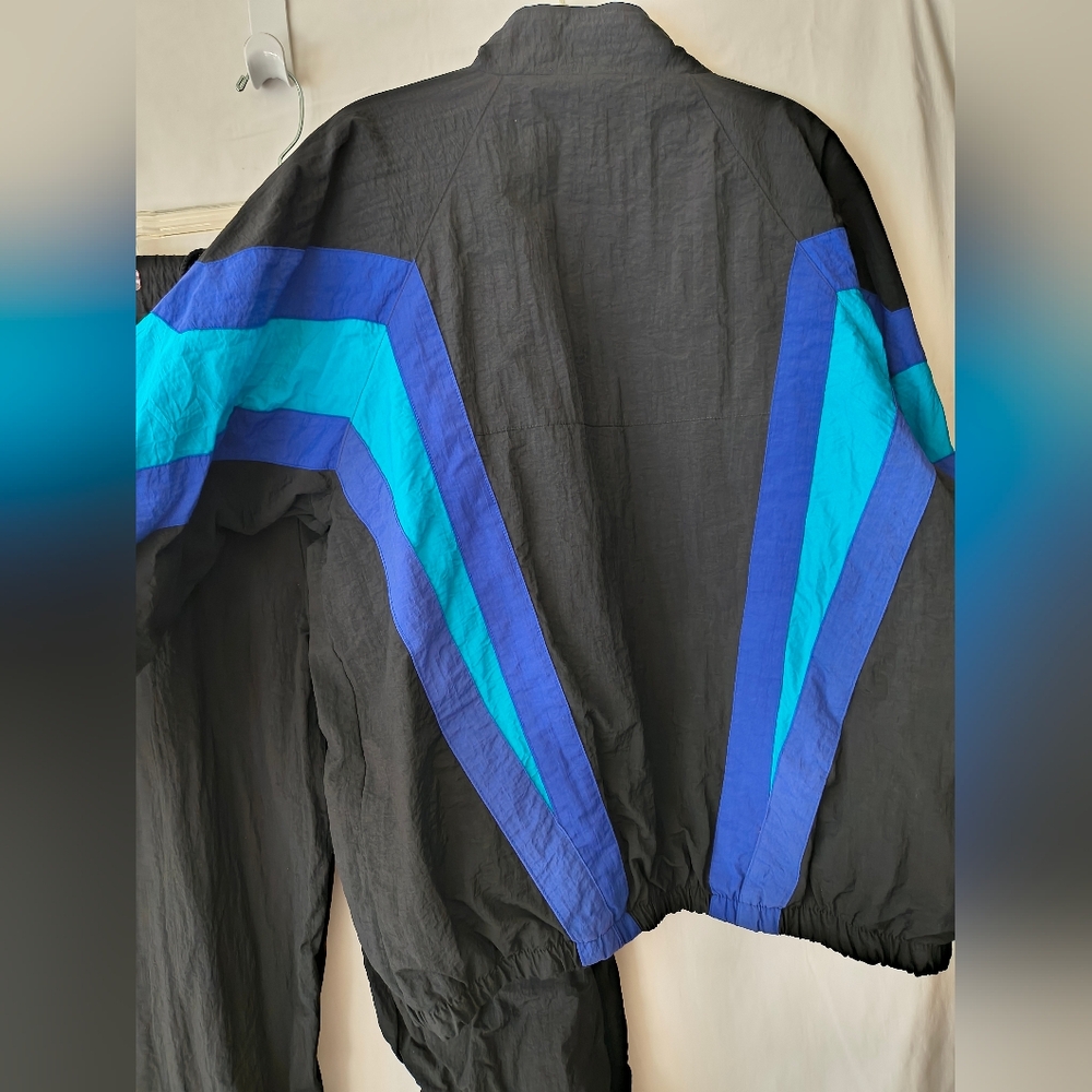 Vintage 90s Cheetah Black and Blue Tracksuit Set - Picture 5 of 8